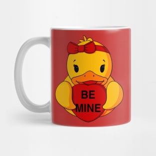 Be Mine Valentine Rubber Duck Mug